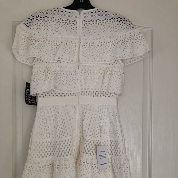 Self- Portrait ruffled eyelet anglaise dress - Picture 3 of 7